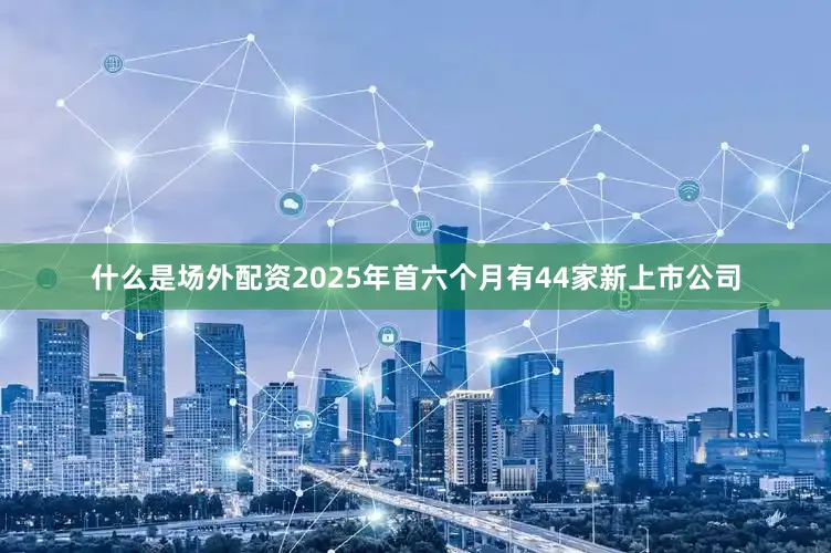 什么是场外配资2025年首六个月有44家新上市公司