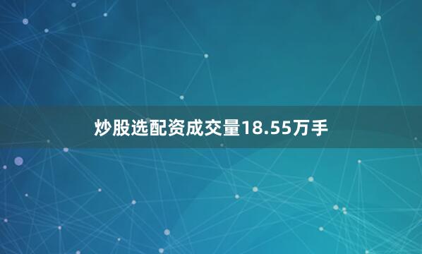 炒股选配资成交量18.55万手