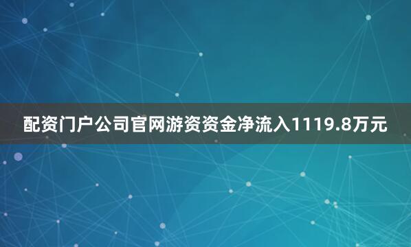 配资门户公司官网游资资金净流入1119.8万元