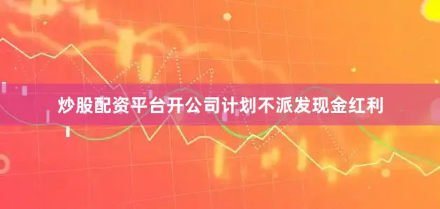 炒股配资平台开公司计划不派发现金红利
